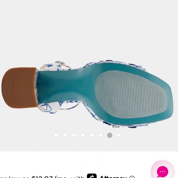 Betsey Johnson Brody White/Blue Floral Sandals NWT - Picture 7 of 13